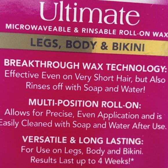 New In Box Nair Hair Remover Ultimate Microwaveable & Rinseable Roll-On Wax - Picture 8 of 11